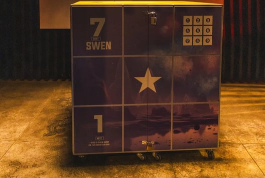 A shot of the cubic, final Escape Room - The Cube